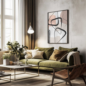 Tablou înramat „Smooth Shapes 1” de Sally Ann Moss