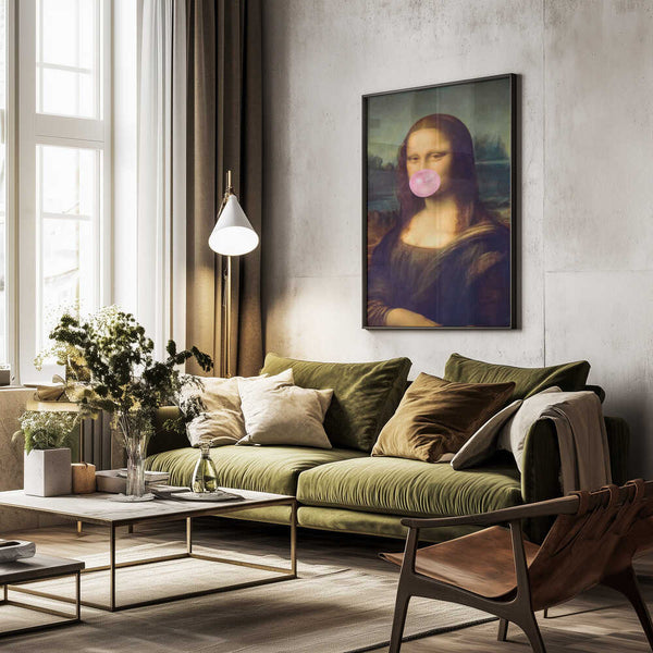 Tablou înramat „Mona Lisa Bubble Gum” de Taudalpoi