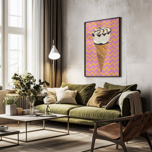 Tablou înramat „Cornetto Pink” de Alice Straker