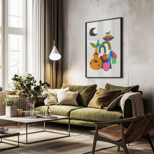 Tablou înramat „A Lively Home” de Ejaaz Haniff