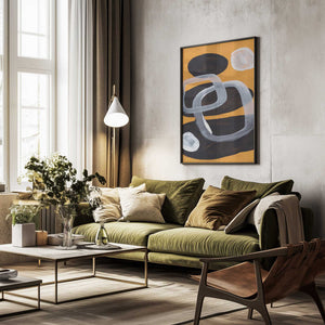 Tablou înramat „Midcentury Mustard” de Ejaaz Haniff