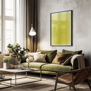 Tablou înramat „Yellow Watercolor Shapes #1” de jay stanley
