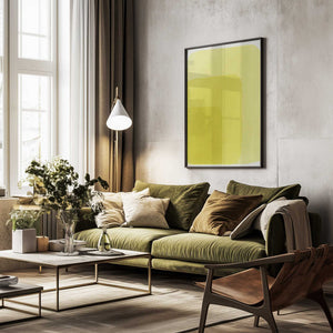 Tablou înramat „Yellow Watercolor Shapes #2” de jay stanley