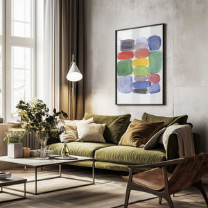 Tablou înramat „Color Blocks 2” de Louise van Terheijden
