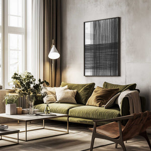 Tablou înramat „Black And Gray Lines Creating A Grid Pattern” de Shot by Clint