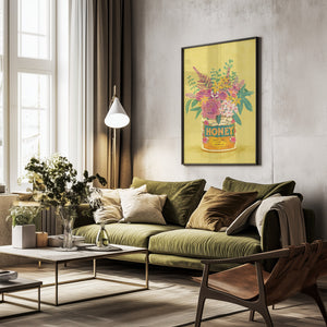 Tablou înramat „Flowers In a vintage Honey Can” de Raissa Oltmanns
