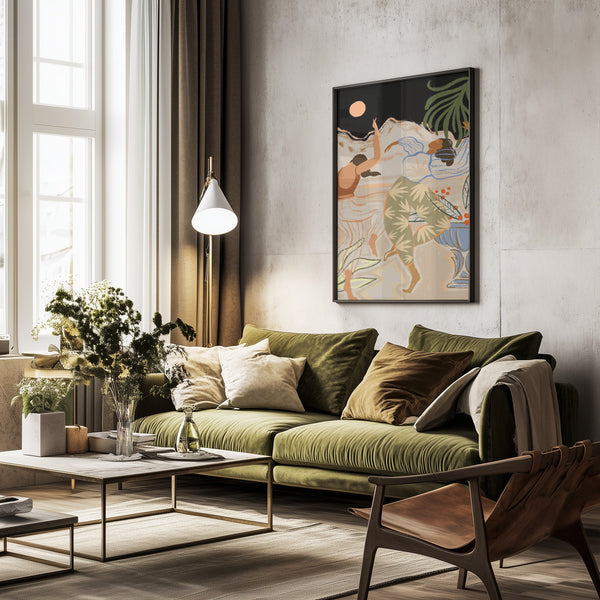 Tablou înramat „Moonlightdance” de Arty Guava