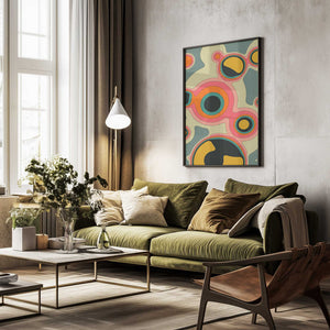Tablou înramat „Fluid Geometrics 2” de Jazzberry Blue