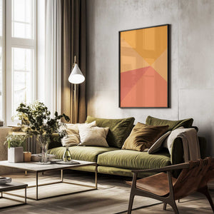 Tablou înramat „Four Triangles” de Oju Design
