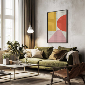 Tablou înramat „Four Triangles” de Oju Design