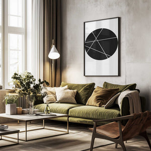 Tablou înramat „Circle Line” de Oju Design