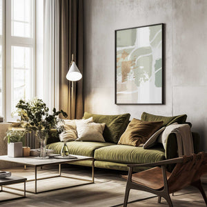 Tablou înramat „simply green-2” de Sally Ann Moss