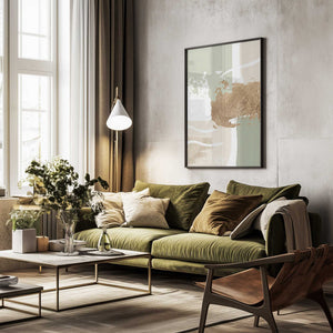 Tablou înramat „simply green-3” de Sally Ann Moss