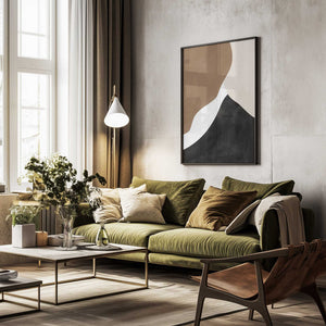 Tablou înramat „Abstract Beige and Brown Art” de Elena Ristova