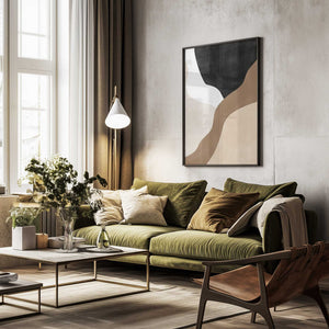 Tablou înramat „Abstract Beige and Brown Art” de Elena Ristova
