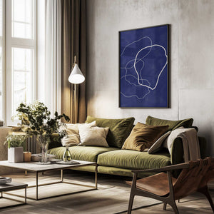 Tablou înramat „Minimalist Design with Organic Shapes” de Elena Ristova