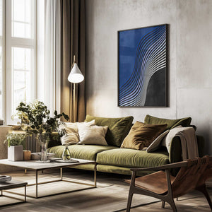 Tablou înramat „Waves of Contrast” de Elena Ristova