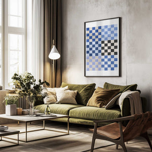 Tablou înramat „Checker Board Blues” de Elena Ristova