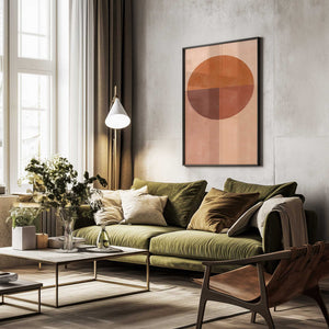 Tablou înramat „Earth Tones Balance” de Elena Ristova