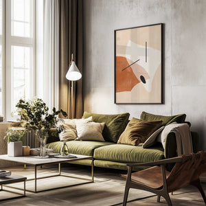 Tablou înramat „Geometric Shapes In Earthy Tones” de Elena Ristova