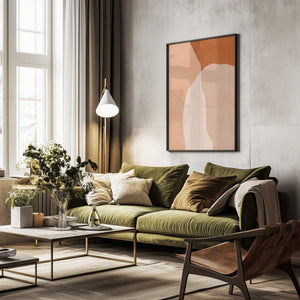 Tablou înramat „Earthy Layers” de Elena Ristova