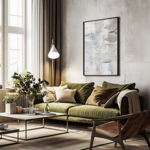 Tablou înramat „Textured Brushstrokes and Layered Neutral Tones” de uplusmestudio