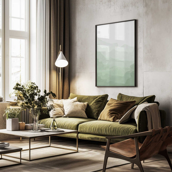 Tablou înramat „Emerald Wave Scape” de Elena Ristova