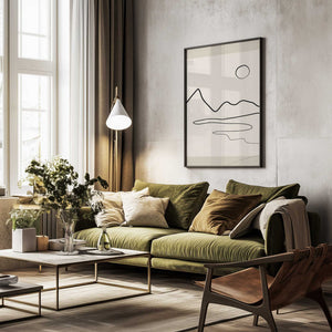 Tablou înramat „Minimalist Horizon” de Elena Ristova