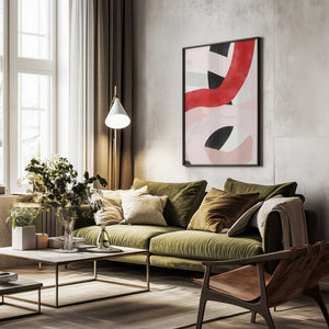 Tablou înramat „Colorful Curves” de Elena Ristova