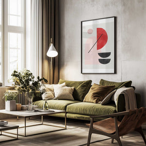 Tablou înramat „Geometric Shapes In A Minimalist Style” de Elena Ristova