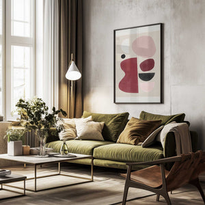 Tablou înramat „Abstract Geometric Shapes” de Elena Ristova