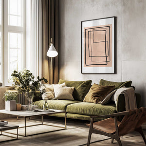 Tablou înramat „Geometric Elegance” de Elena Ristova