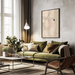 Tablou înramat „Geometric Shapes And Intersecting Lines” de Elena Ristova