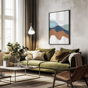 Tablou înramat „Textured Horizons” de Elena Ristova