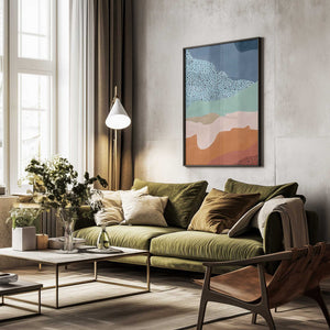 Tablou înramat „Colorful Flowing Shapes” de Elena Ristova