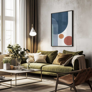 Tablou înramat „Overlapping Circles And Arches” de Elena Ristova