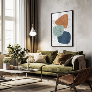Tablou înramat „Shapes and Lines” de Elena Ristova