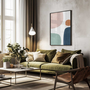 Tablou înramat „Shapes and Hues” de Elena Ristova
