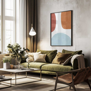 Tablou înramat „Colorful Three Organic Shapes” de Elena Ristova