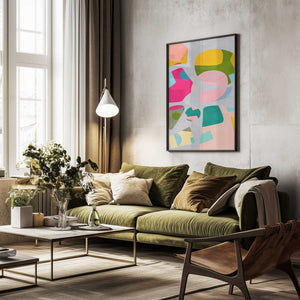 Tablou înramat „Minimal cutout colorful” de Ana Rut Bre