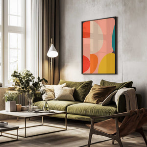 Tablou înramat „Mid Century Pastel 14” de Ana Rut Bre