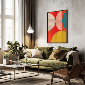 Tablou înramat „Mid Century Pastel 13” de Ana Rut Bre