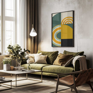 Tablou înramat „Rainbow Plus Shapes8” de Ana Rut Bre