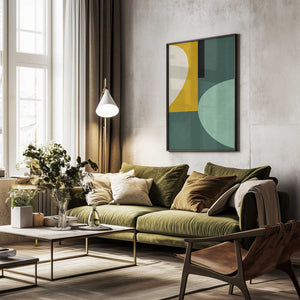Tablou înramat „Rainbow Plus Shapes1” de Ana Rut Bre