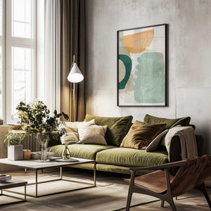 Tablou înramat „Nature Friendly Terracotta 2 Aquarell Kopie” de Ana Rut Bre