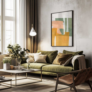 Tablou înramat „Nature Friendly Terracotta 8 Aquarell Kopie” de Ana Rut Bre
