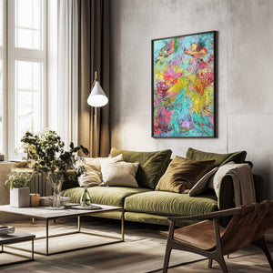 Tablou înramat „Expressionist Colorful Abstract” de Dorothy Fagan