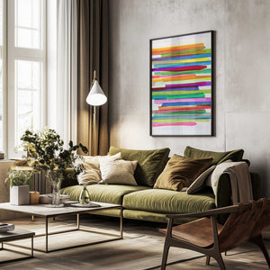 Tablou înramat „Colorful Stripes 1” de Mareike Böhmer