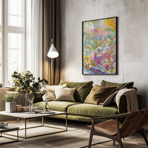 Tablou înramat „Vibrant Garden Dream” de Dorothy Fagan