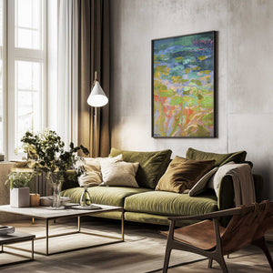 Tablou înramat „Vibrant Water Lilies” de Dorothy Fagan